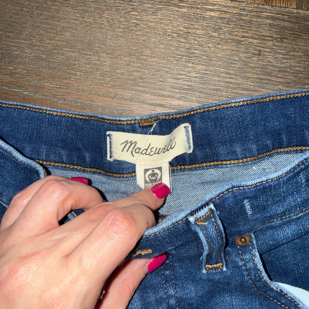 Madewell Women's Dark Blue High-Rise Denim Jeans